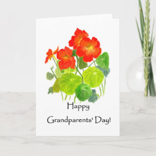 Carte de voeux pour le Nasturtium de la fête des g