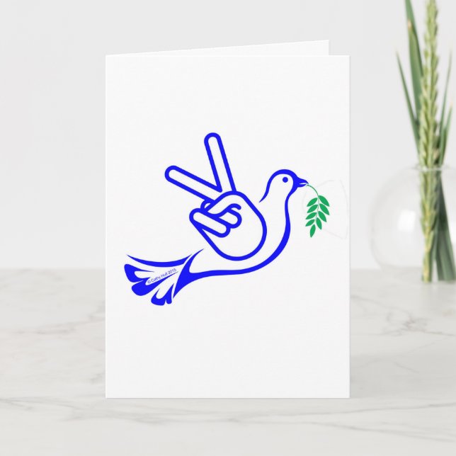 Carte de vœux pour le Nouvel An de la paix (Devant)