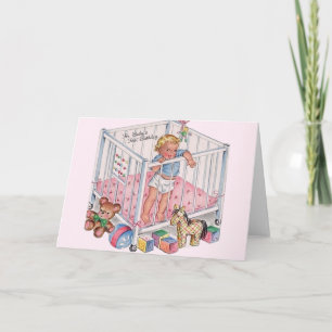 Carte de voeux pour le premier anniversaire du béb