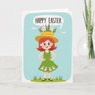 Carte de vœux pour le printemps heureux