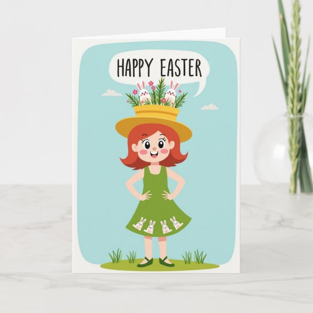 Carte de vœux pour le printemps heureux (Devant)