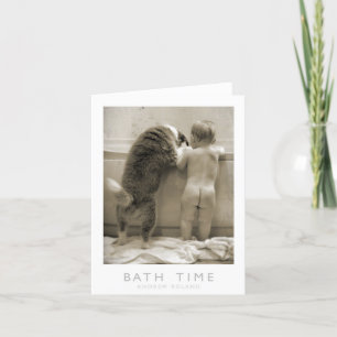 Carte de voeux pour le temps de bain