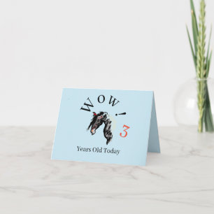 Carte de vœux pour le troisième anniversaire