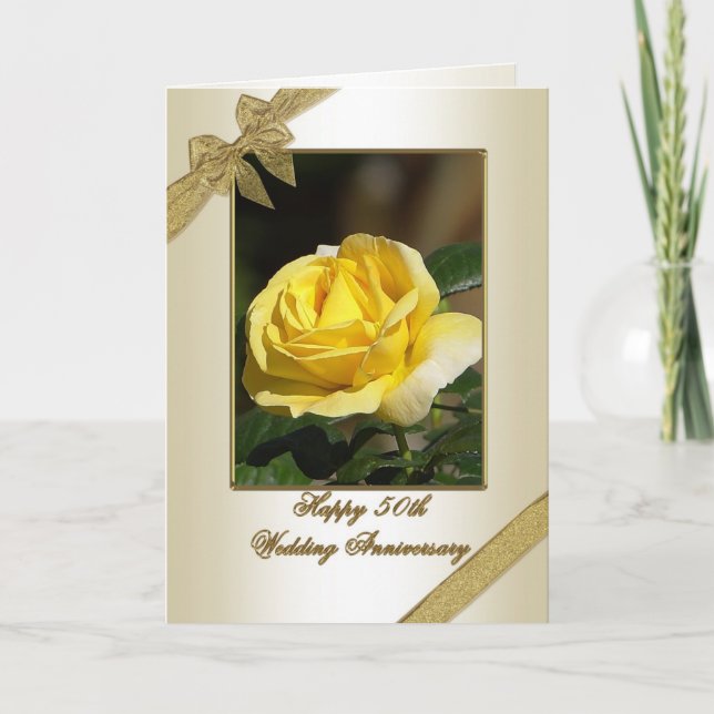 Carte de voeux pour les 50 ans de mariage (Devant)