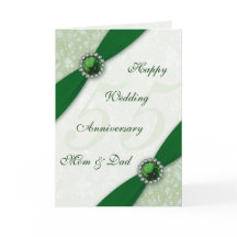 Carte de vœux pour les 55 ans de mariage Damask