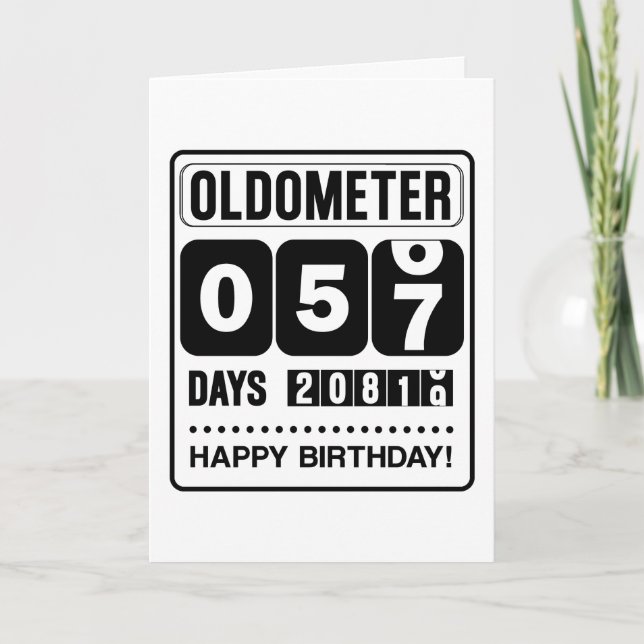 Carte de voeux pour les 57 ans Oldometer (Devant)