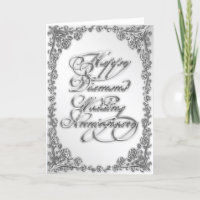 Carte de vœux pour les 60 ans de mariage