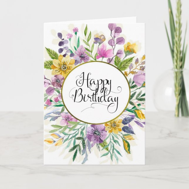 Carte de voeux pour les anniversaires (Devant)