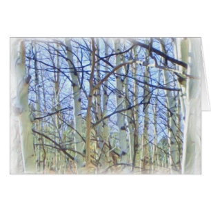 Carte de voeux pour les arbres de peuplier