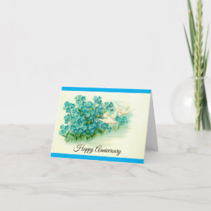 Carte de voeux pour les colombes du bon anniversai
