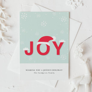 Carte de voeux pour les fêtes de la Mint Snow Joy