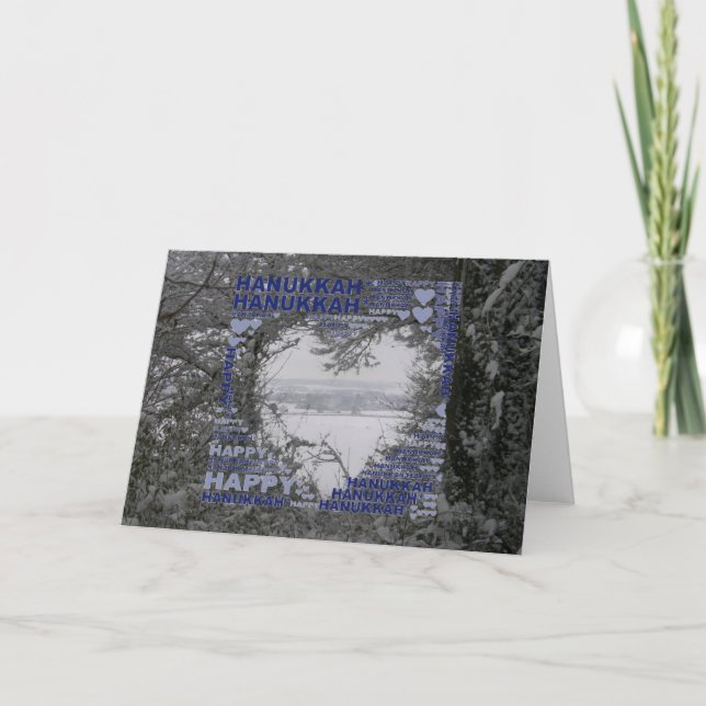 Carte de voeux pour les fêtes de neige de Hanoukka (Devant)