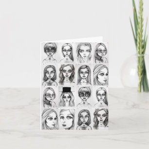 Carte de voeux pour les grandes filles