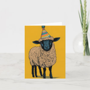 Carte de voeux pour les moutons de fête