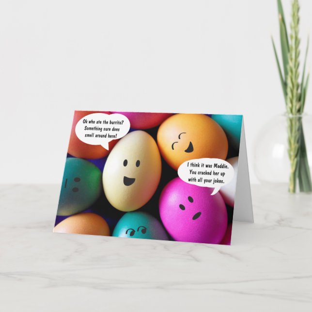 Carte de voeux pour les oeufs de Pâques (Devant)
