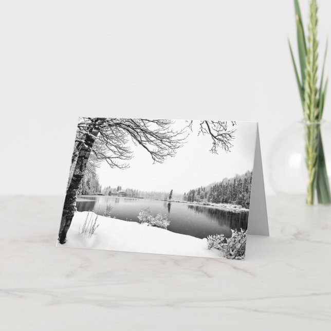 carte de voeux pour les paysages hivernaux (Devant)