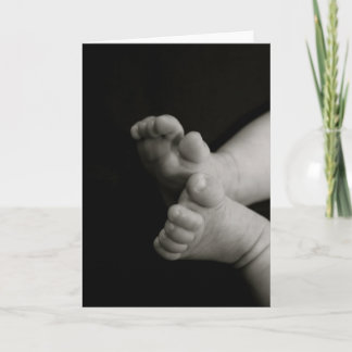 Carte de voeux pour les pieds bébé