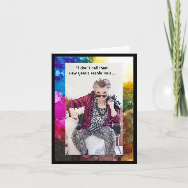 Carte de voeux pour les résolutions du Nouvel An (Devant)