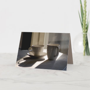 Carte de voeux pour les tasses de café d'amitié
