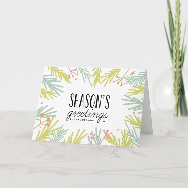 Carte de voeux pour les vacances de Pine Burst (Devant)