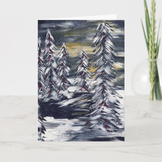 Carte de voeux pour les vacances en hiver (Devant)