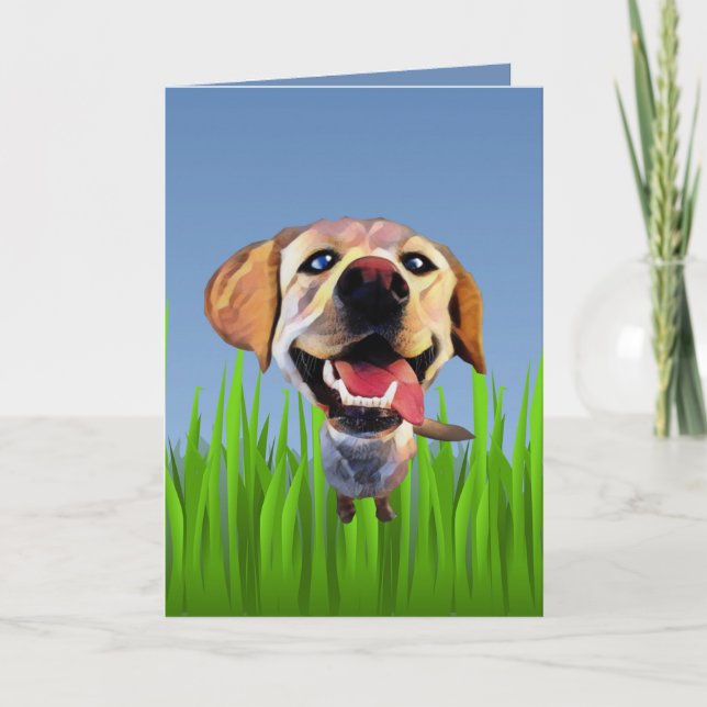 Carte de voeux pour l'extracteur Labrador Cartoon  (Devant)