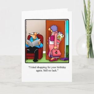 Carte de voeux pour l'Humour anniversaire pour lui