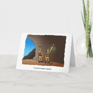 Carte de voeux pour l'Humour de l'archéologue drôl