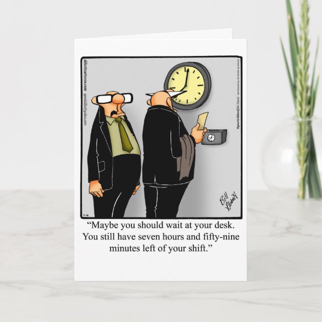 Carte de voeux pour l'Humour de retraite (Devant)
