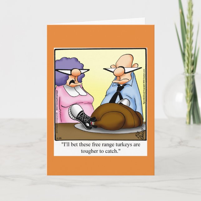 Carte de voeux pour l'Humour de Thanksgiving (Devant)