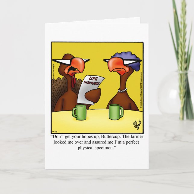 Carte de voeux pour l'Humour de Thanksgiving (Devant)