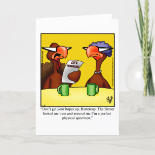 Carte de voeux pour l'Humour de Thanksgiving