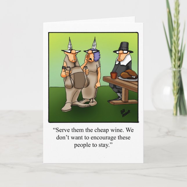 Carte de voeux pour l'Humour de Thanksgiving (Devant)