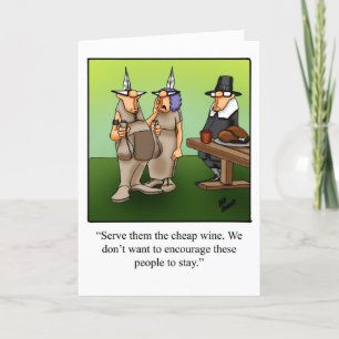 Carte de voeux pour l'Humour de Thanksgiving