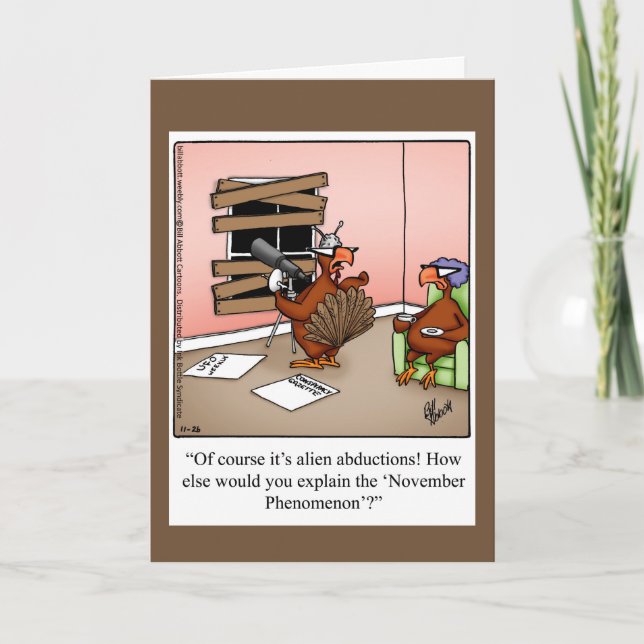 Carte de voeux pour l'Humour de Thanksgiving (Devant)