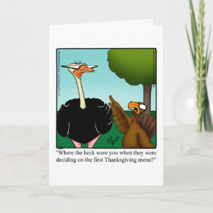 Carte de voeux pour l'Humour de Thanksgiving