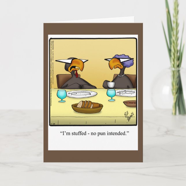 Carte de voeux pour l'Humour de Thanksgiving (Devant)