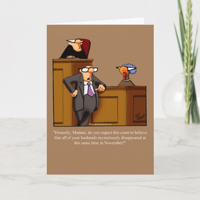 Carte de voeux pour l'Humour de Thanksgiving (Devant)