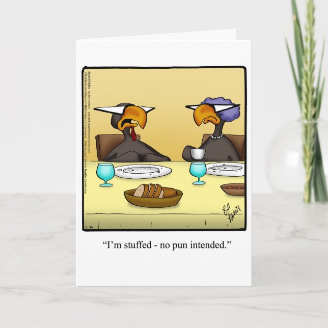 Carte de voeux pour l'Humour de Thanksgiving (Devant)