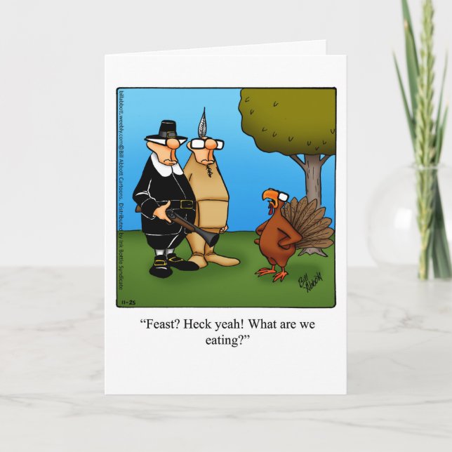 Carte de voeux pour l'Humour de Thanksgiving (Devant)