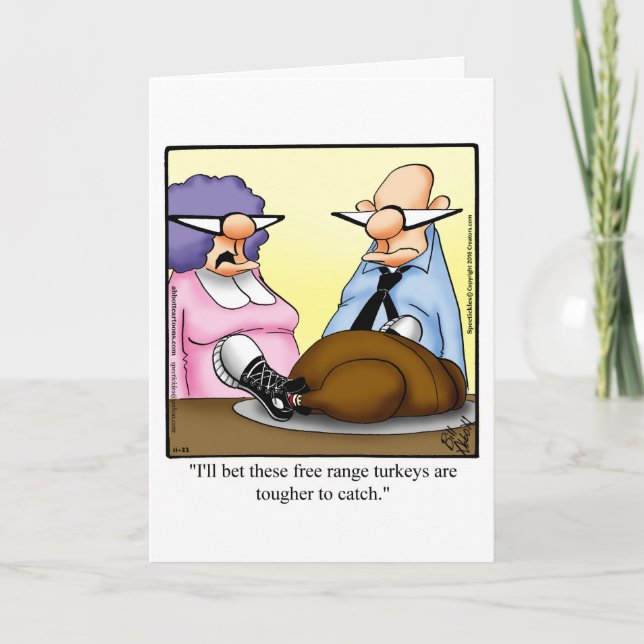 Carte de voeux pour l'Humour de Thanksgiving (Devant)