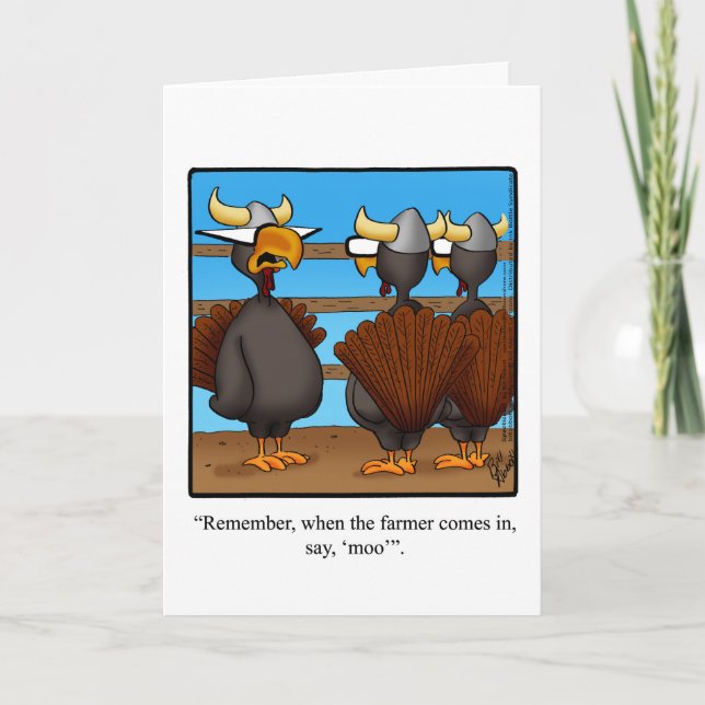 Carte de voeux pour l'Humour de Thanksgiving (Devant)