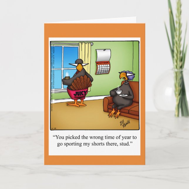 Carte de voeux pour l'Humour de Thanksgiving (Devant)