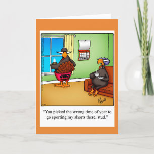 Carte de voeux pour l'Humour de Thanksgiving