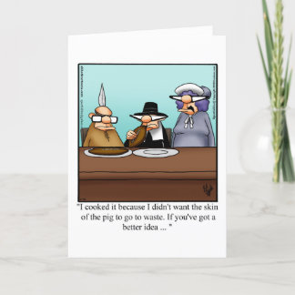 Carte de voeux pour l'Humour de Thanksgiving