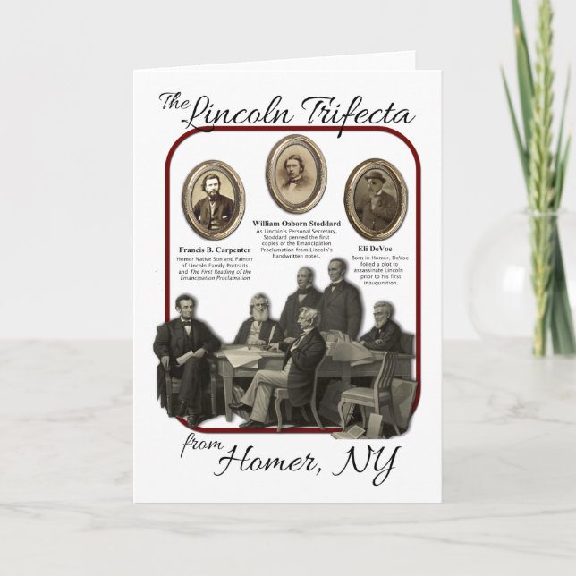 Carte de voeux pour Lincoln Trifecta de Historic H (Devant)