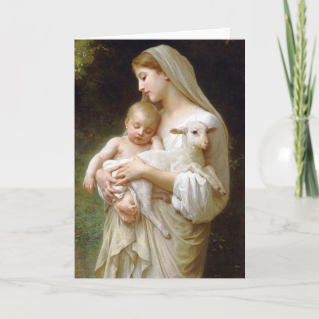 Carte de voeux pour l'Innocence de Bouguereau (Devant)
