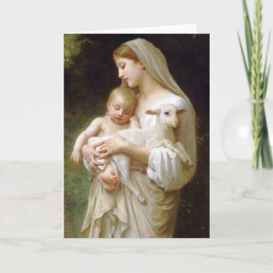 Carte de voeux pour l'Innocence de Bouguereau