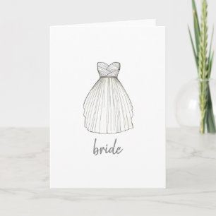 Carte de voeux pour mariée Mariage robe nuptiale