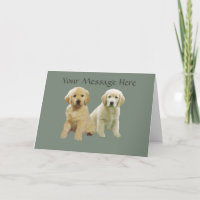 Carte de voeux pour marionnettes Golden Retriever
